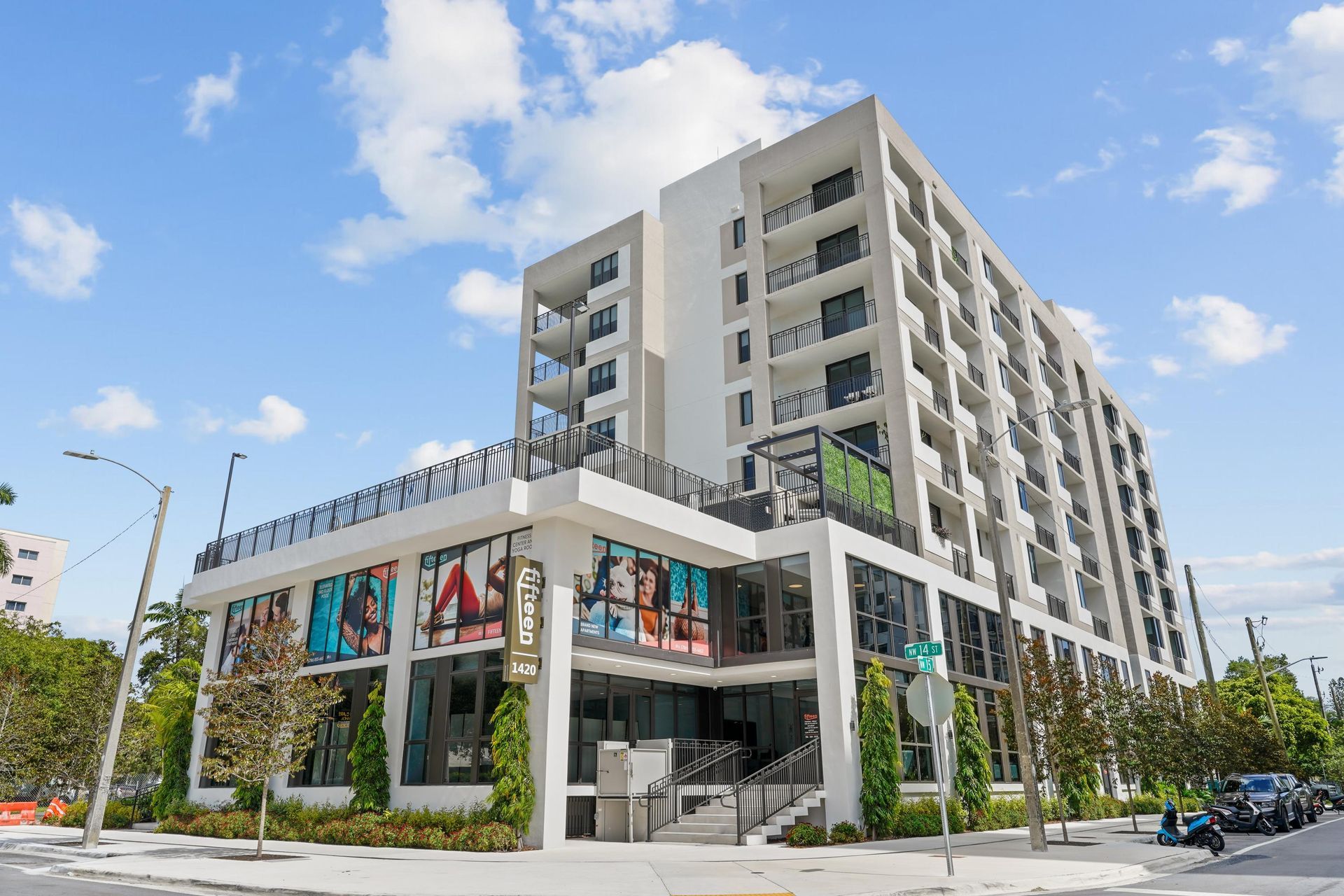 Exterior of Fifteen in Miami, Florida